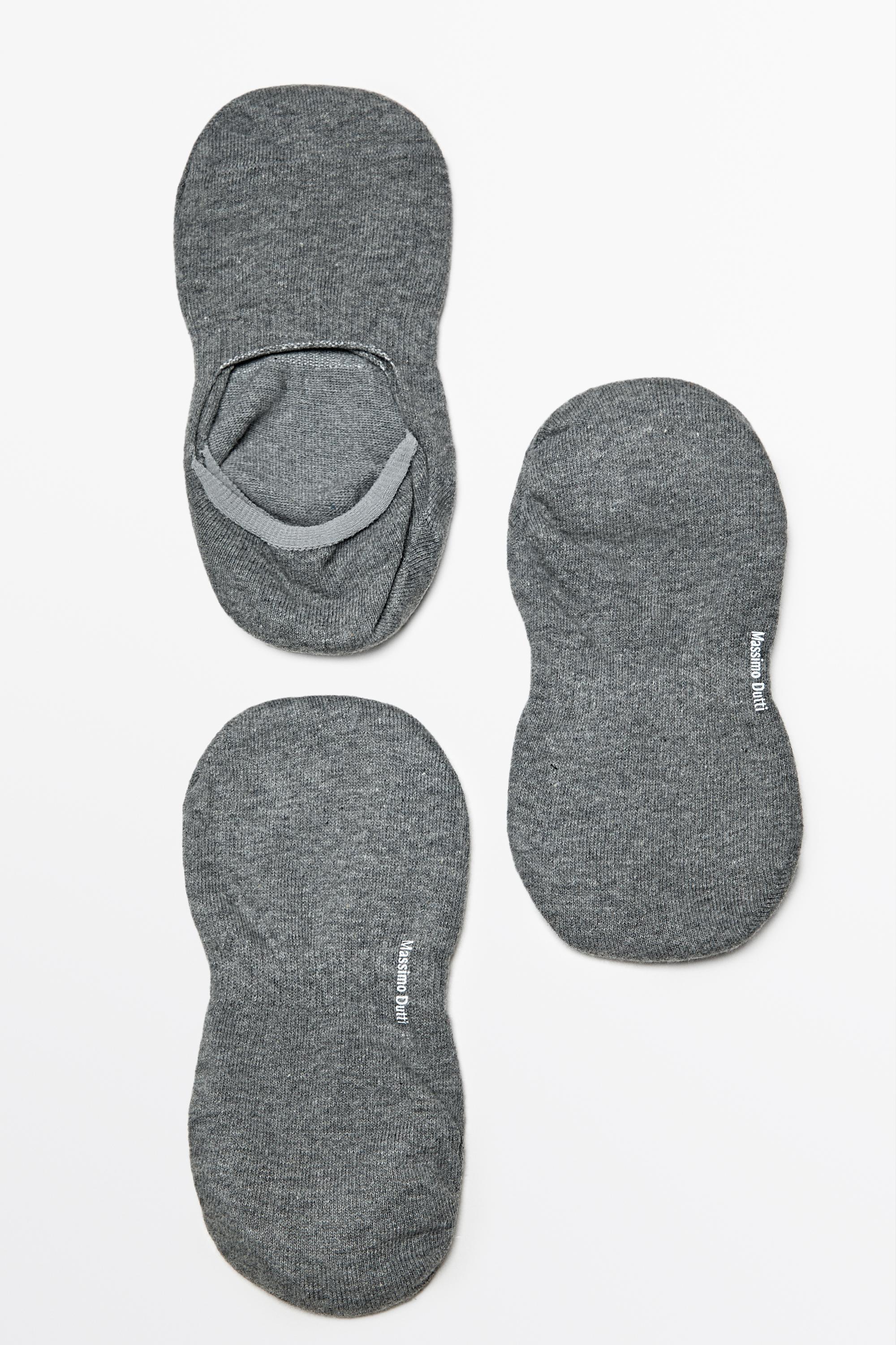 Pack of 3 pairs no-show cotton blend socks